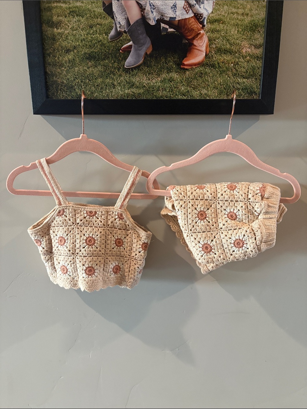 Rylee + Cru girl’s crochet floral set